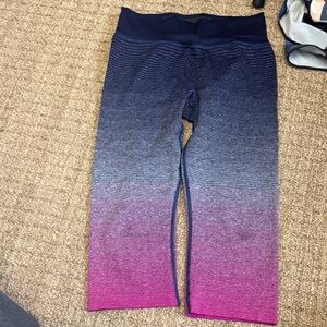 Brooks Navy and Pink Gradient Leggings